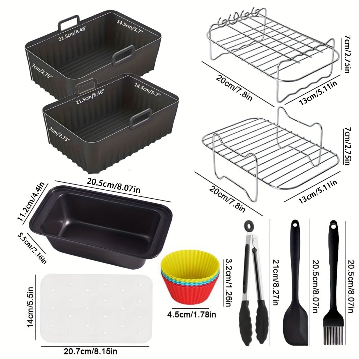 Kit de 10 Accessoires pour Air Fryer