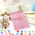 Set de 7 crochets 2 à 5 mm + 30 anneaux marqueurs — Le kit complet de la crocheteuse