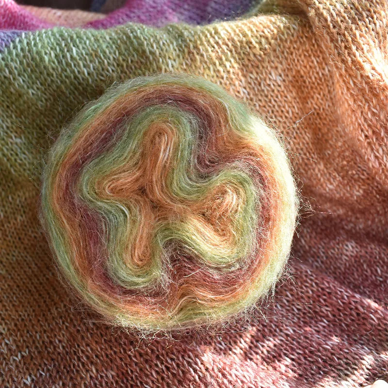 Fil Effet Mohair Dégradé Arc-en-Ciel – Pelote 200 m | Crochet & Tricot