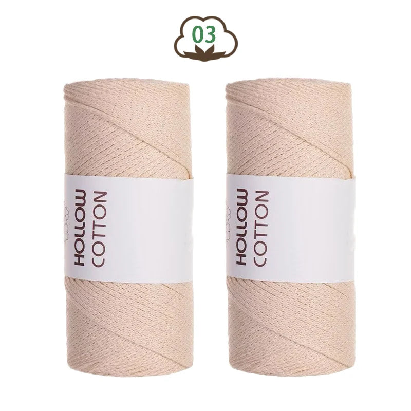 Fil de coton tubulaire — 2 pelotes de 150 g, la douceur du 100 % coton