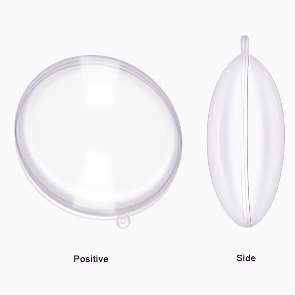 Boules transparentes à remplir avec base plate — Lot de 10, à poser ou suspendre