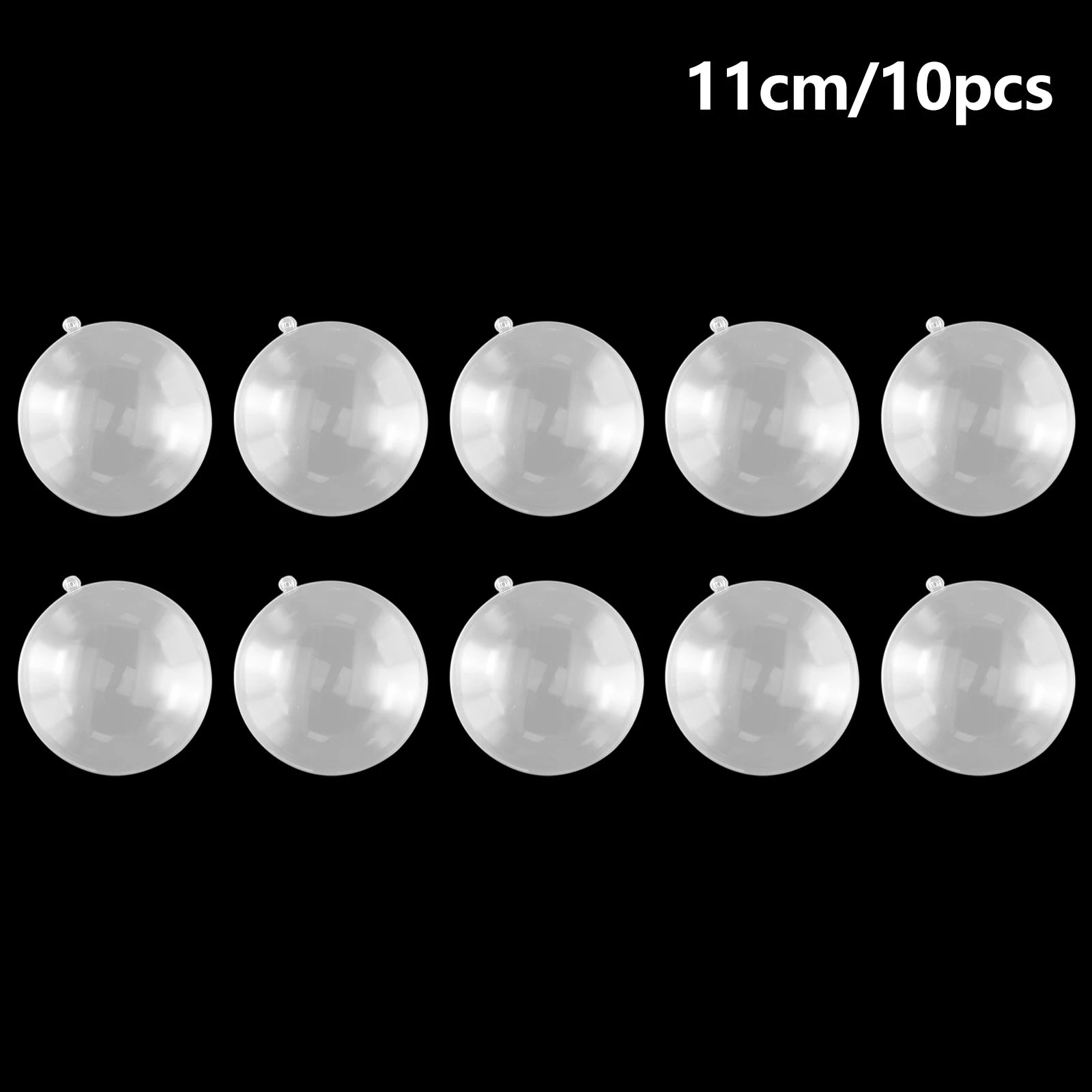Boules transparentes à remplir avec base plate — Lot de 10, à poser ou suspendre