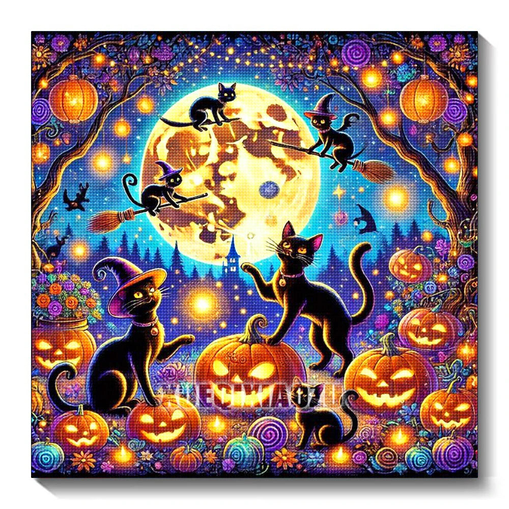 Tableau Diamond Painting Halloween — Broderie Diamant à Créer Soi-Même