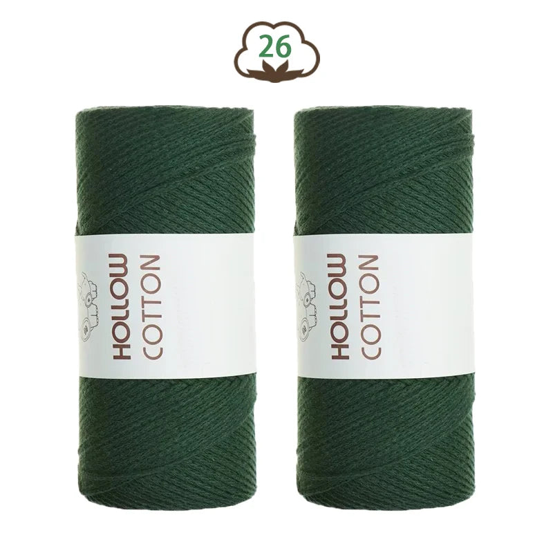 Fil de coton tubulaire — 2 pelotes de 150 g, la douceur du 100 % coton