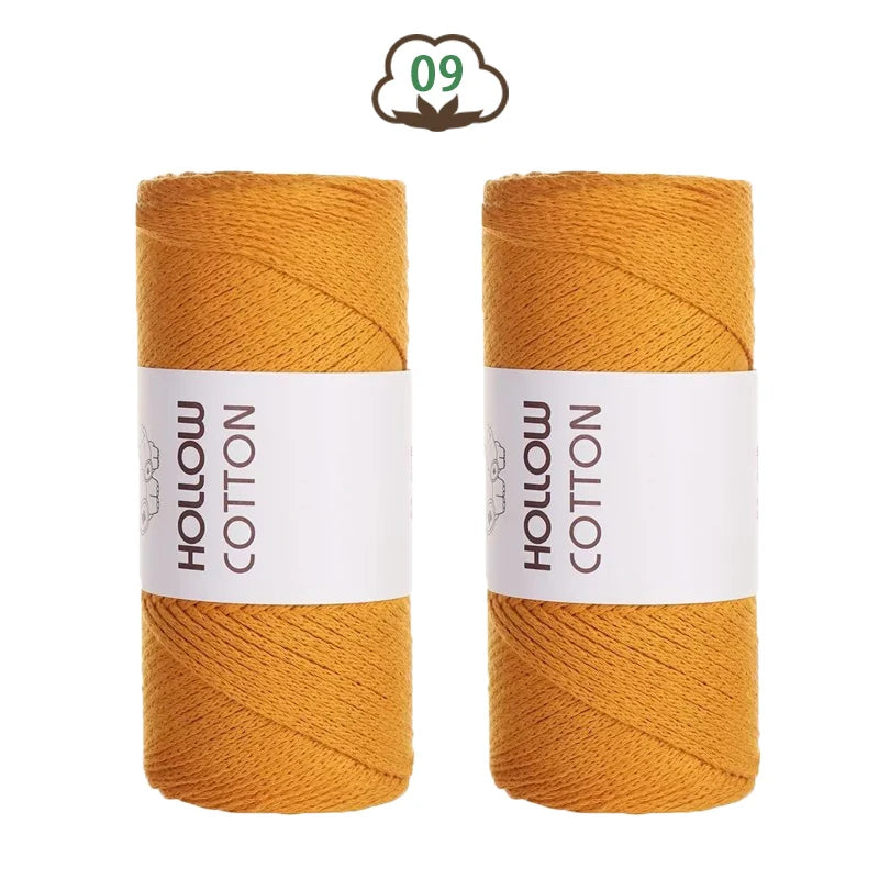 Fil de coton tubulaire — 2 pelotes de 150 g, la douceur du 100 % coton