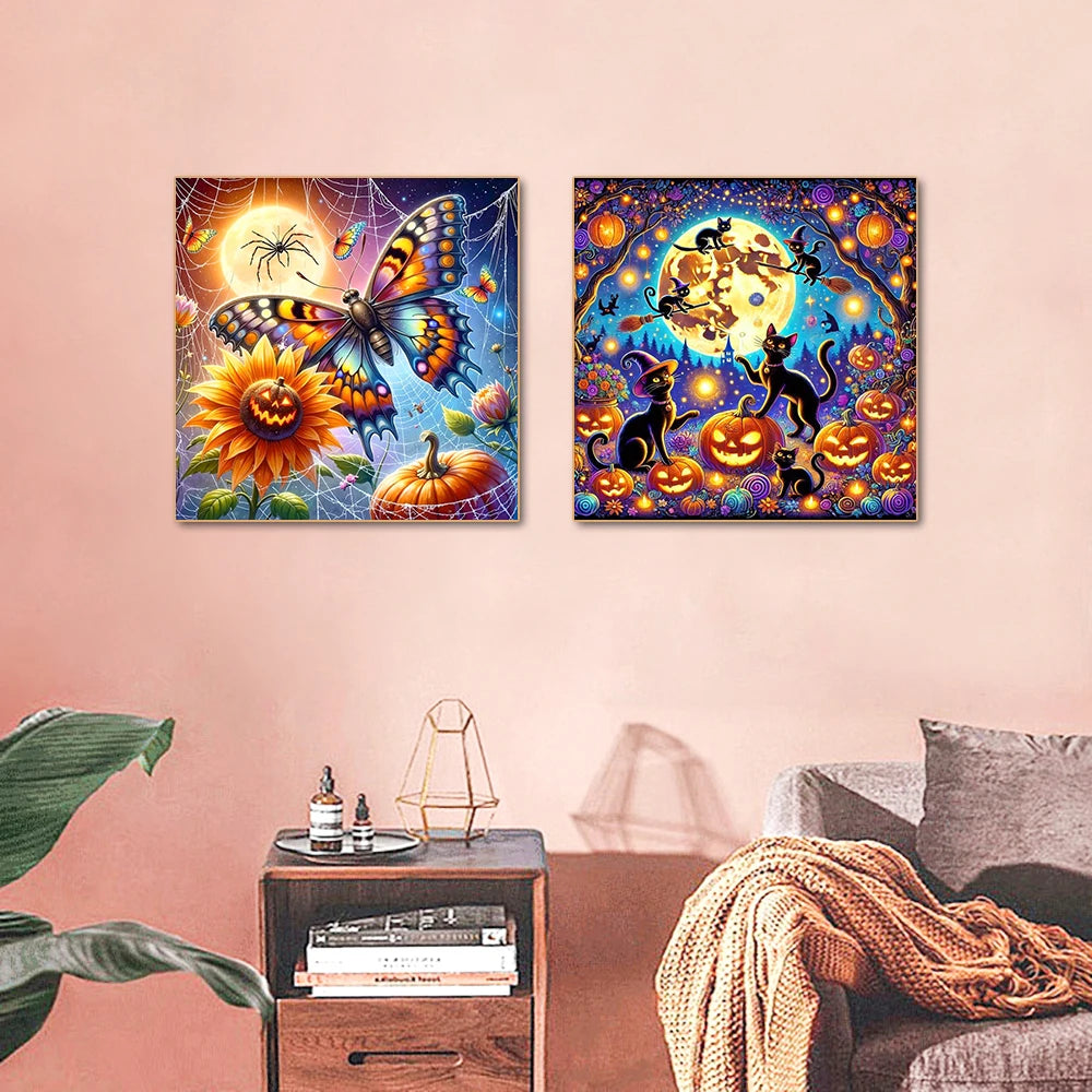 Tableau Diamond Painting Halloween — Broderie Diamant à Créer Soi-Même