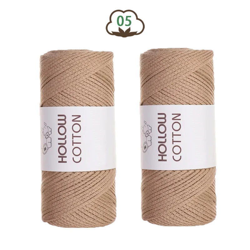 Fil de coton tubulaire — 2 pelotes de 150 g, la douceur du 100 % coton