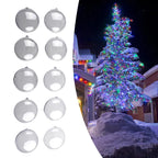 Boules transparentes à remplir avec base plate — Lot de 10, à poser ou suspendre