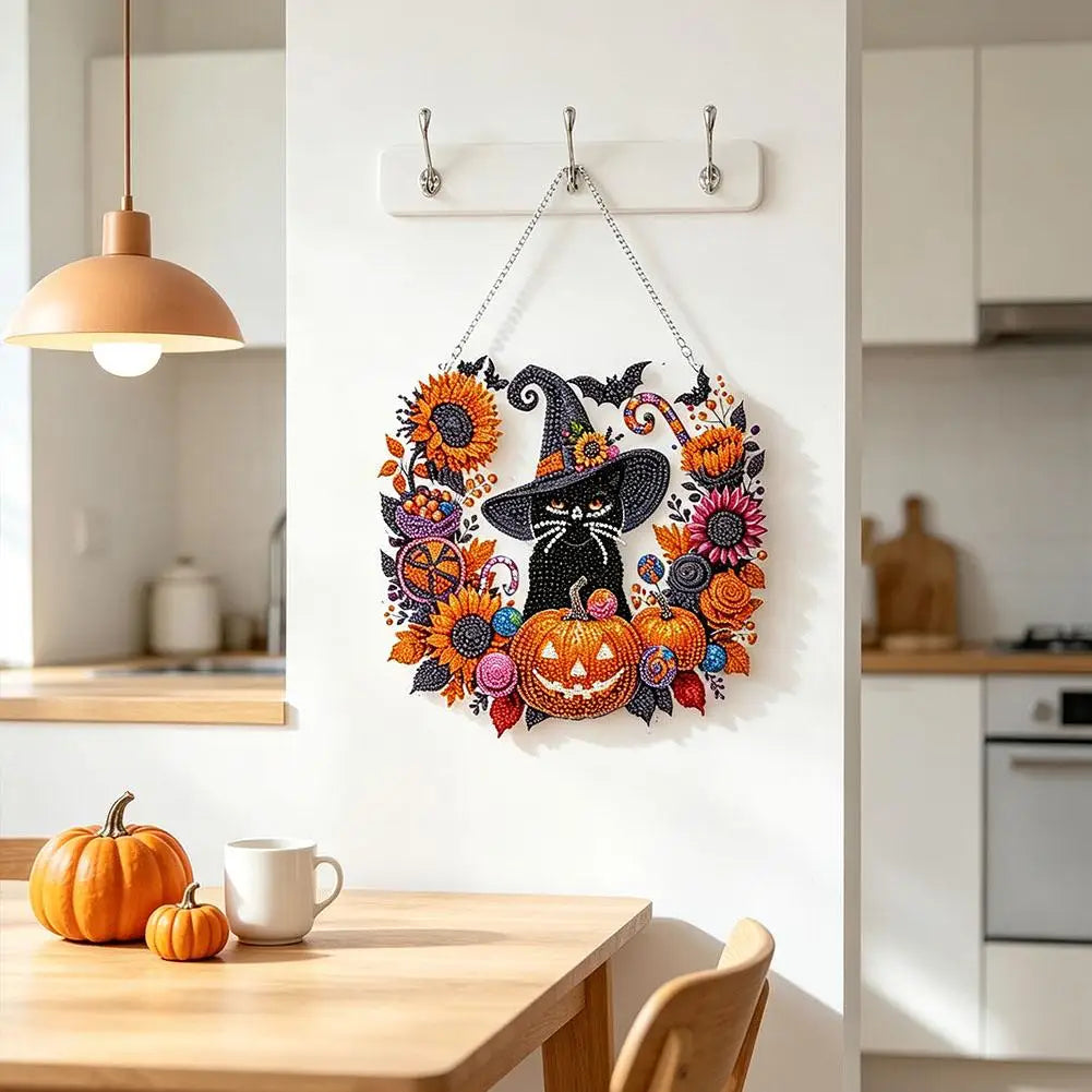 Suspension Halloween Diamond Painting — Déco de Porte à Diamanter