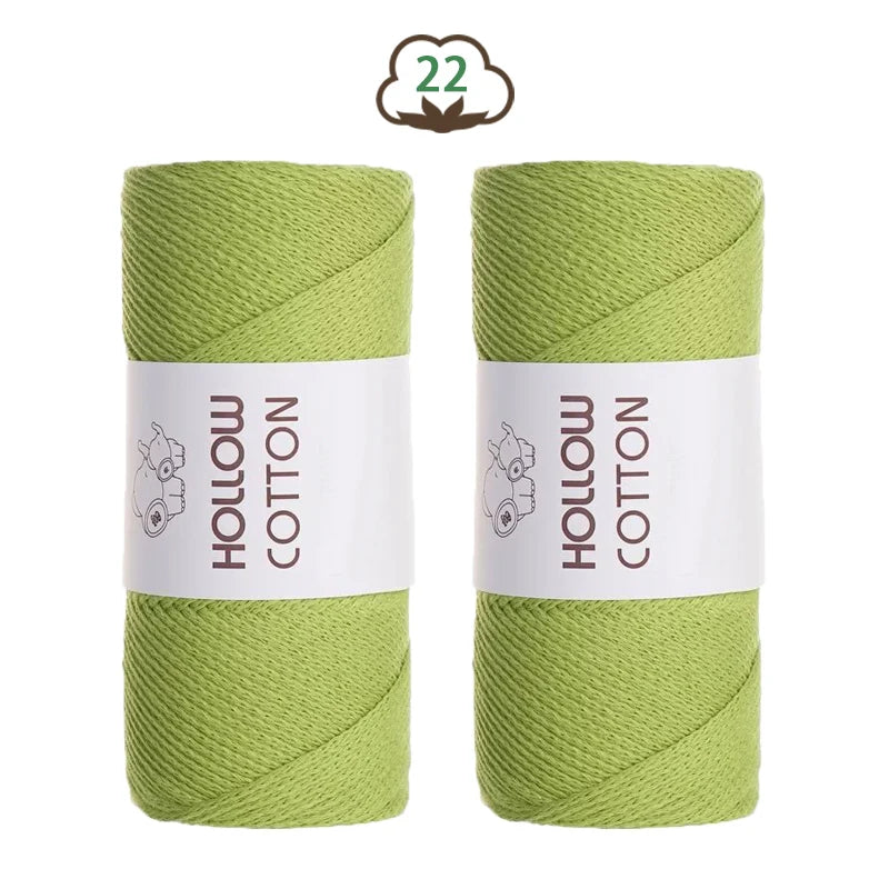 Fil de coton tubulaire — 2 pelotes de 150 g, la douceur du 100 % coton