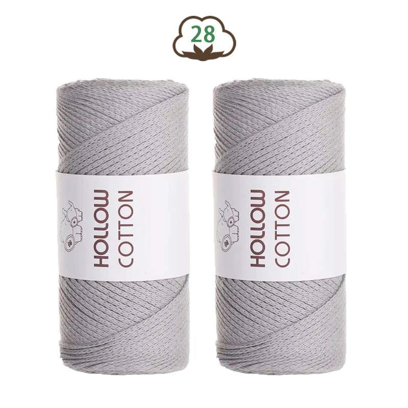 Fil de coton tubulaire — 2 pelotes de 150 g, la douceur du 100 % coton