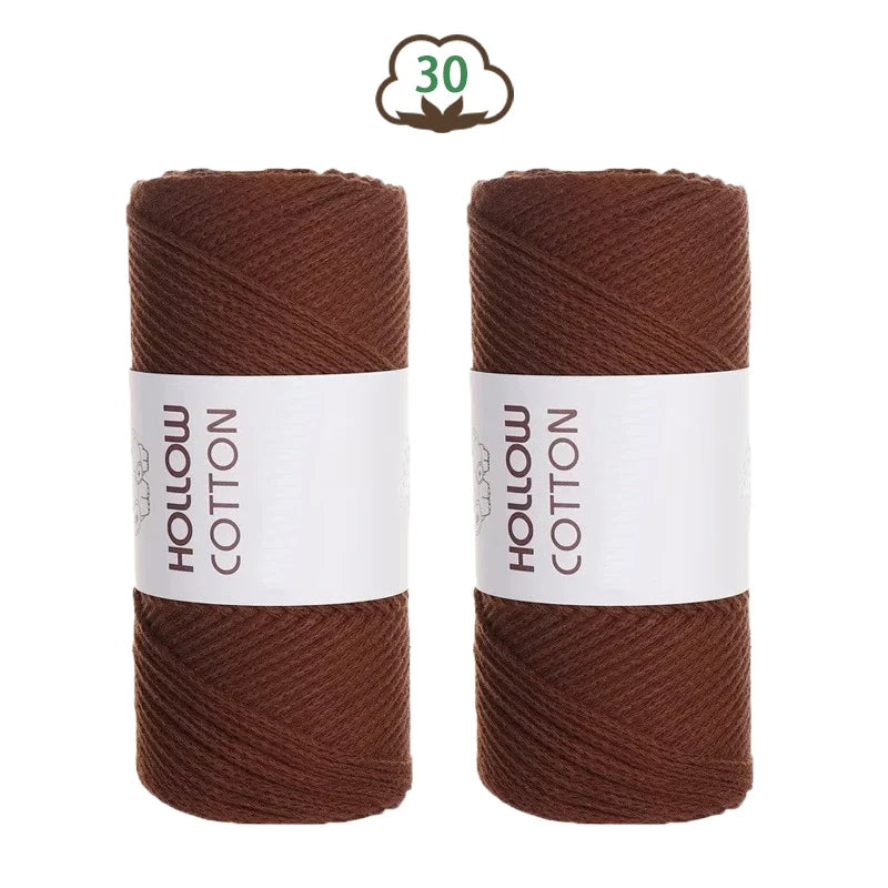 Fil de coton tubulaire — 2 pelotes de 150 g, la douceur du 100 % coton