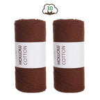 Fil de coton tubulaire — 2 pelotes de 150 g, la douceur du 100 % coton