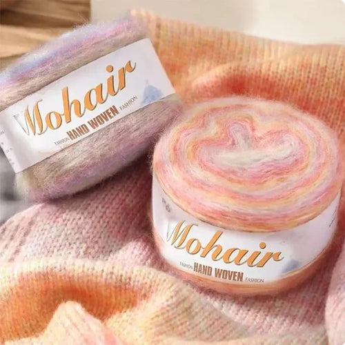 Fil Effet Mohair Dégradé Arc-en-Ciel – Pelote 200 m | Crochet & Tricot