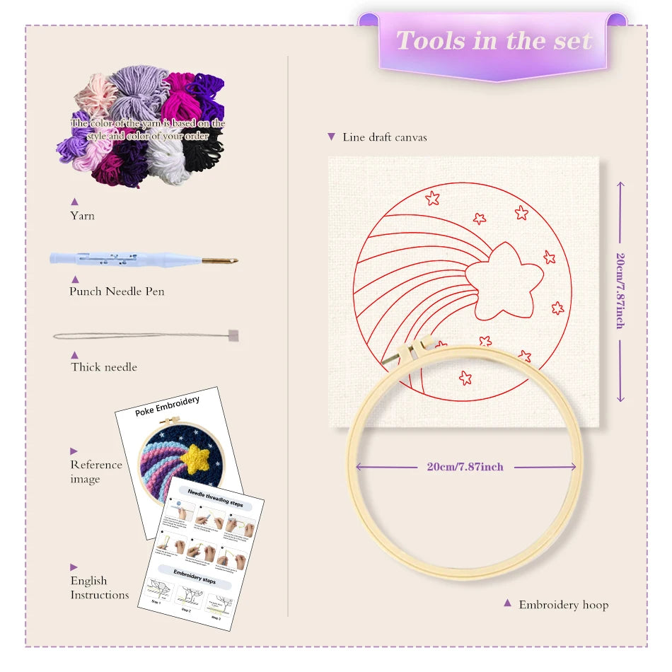 Kit Punch Needle Halloween — Broderie d'Automne à Créer Soi-Même