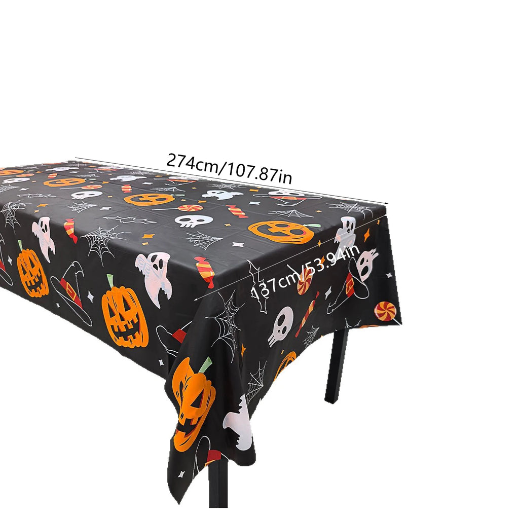 Nappe de Fête Halloween — Déco de Table Réutilisable 100 × 130 cm