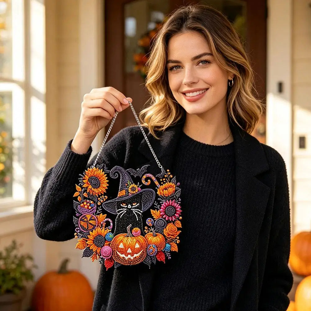 Suspension Halloween Diamond Painting — Déco de Porte à Diamanter
