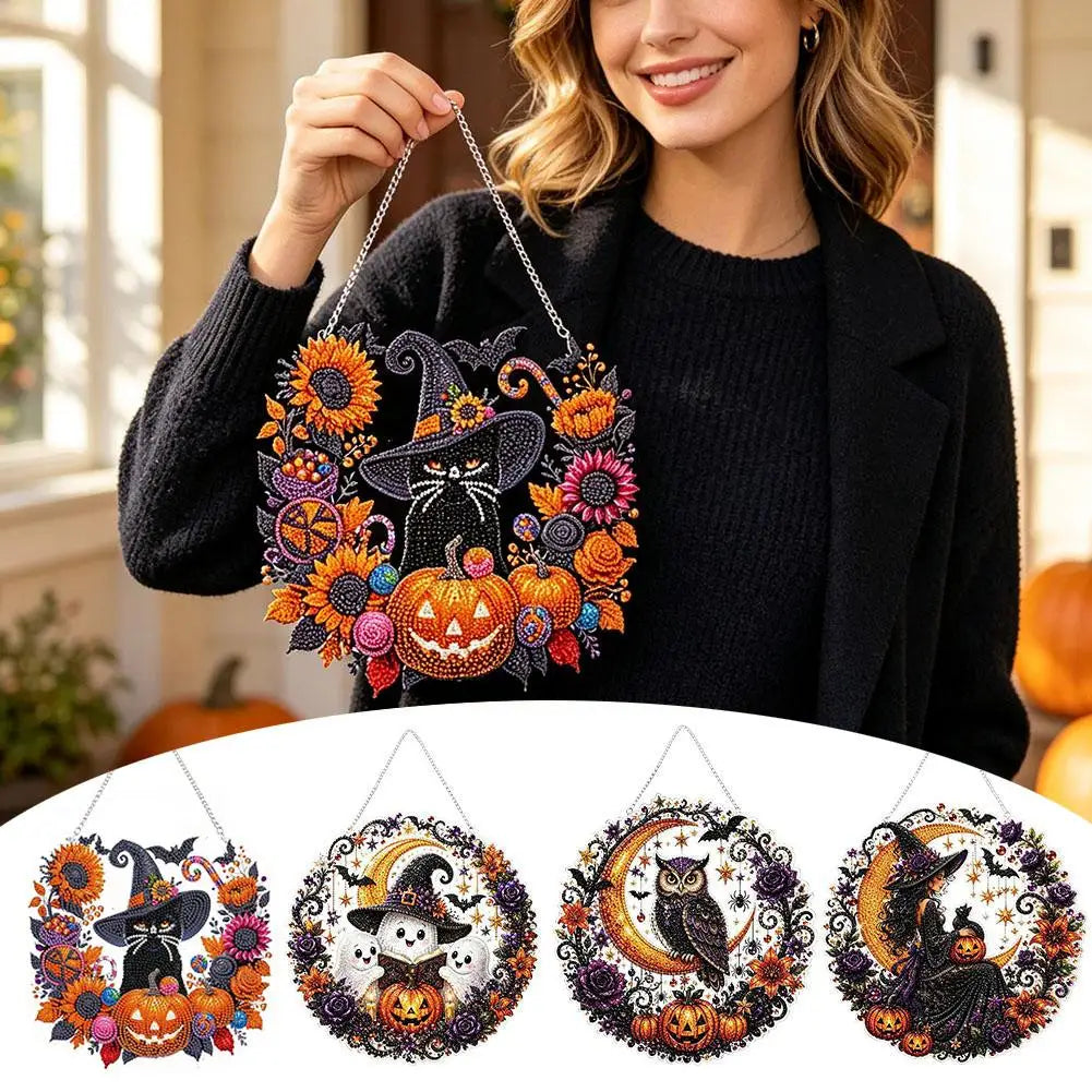 Suspension Halloween Diamond Painting — Déco de Porte à Diamanter