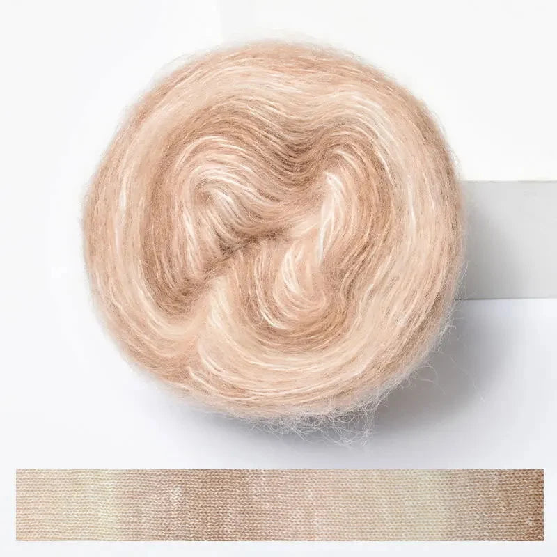 Fil Effet Mohair Dégradé Arc-en-Ciel – Pelote 200 m | Crochet & Tricot