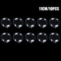 Boules transparentes à remplir avec base plate — Lot de 10, à poser ou suspendre