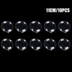 Boules transparentes à remplir avec base plate — Lot de 10, à poser ou suspendre