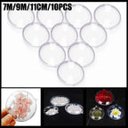 Boules transparentes à remplir avec base plate — Lot de 10, à poser ou suspendre