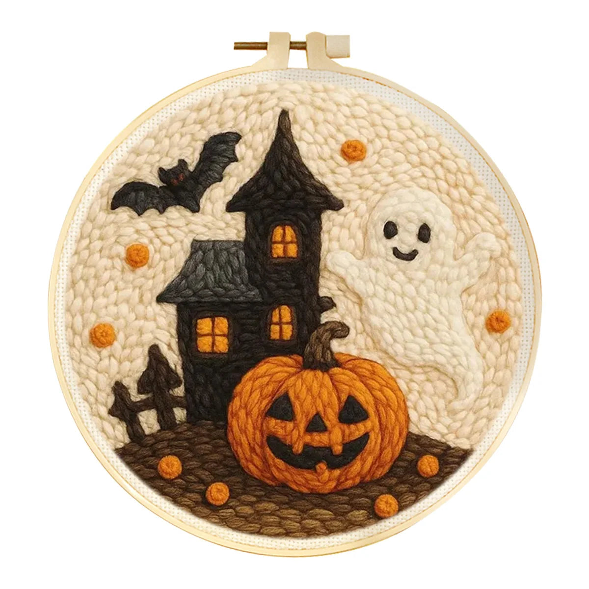 Kit Punch Needle Halloween — Broderie d'Automne à Créer Soi-Même