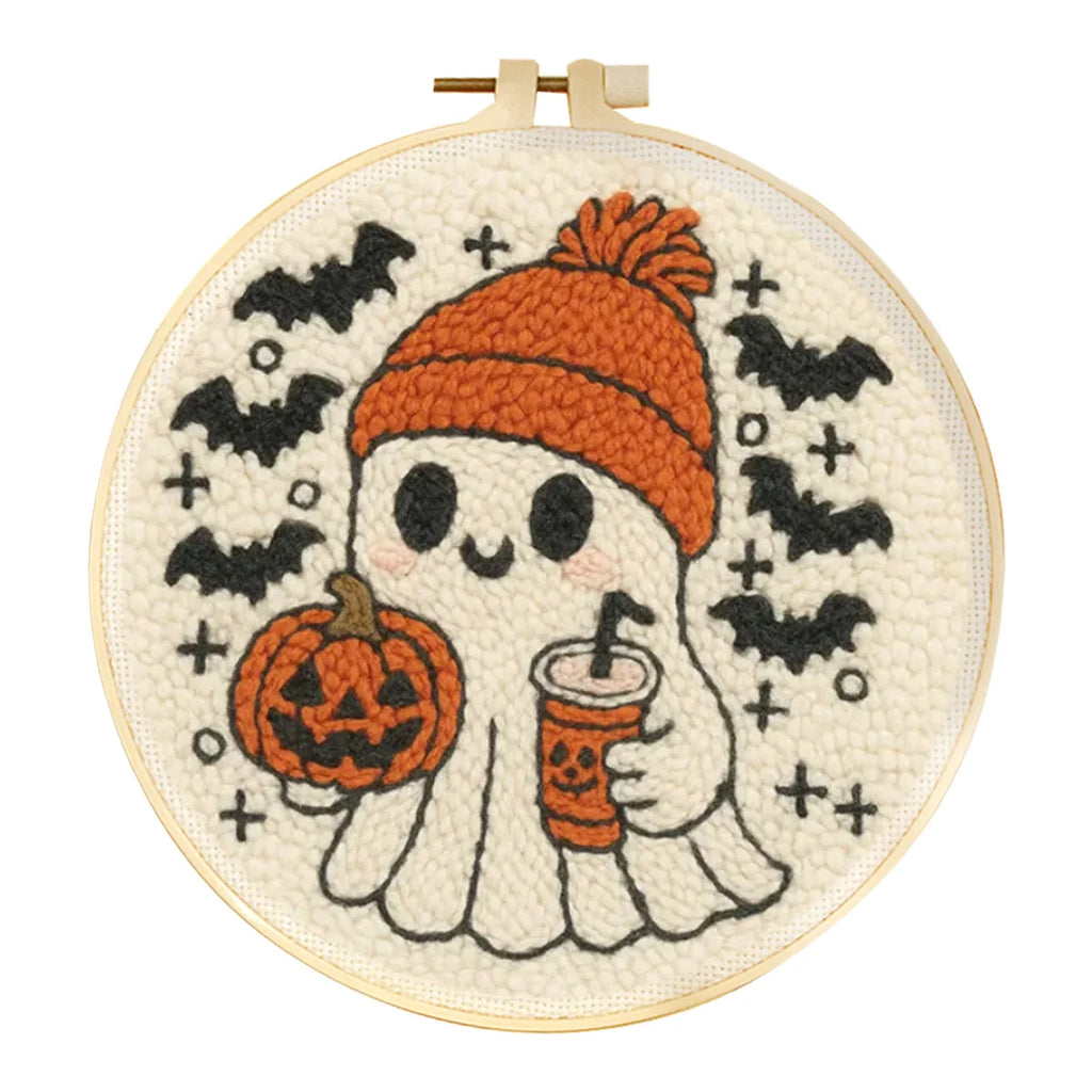 Kit Punch Needle Halloween — Broderie d'Automne à Créer Soi-Même