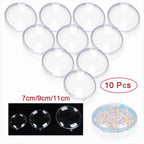 Boules transparentes à remplir avec base plate — Lot de 10, à poser ou suspendre