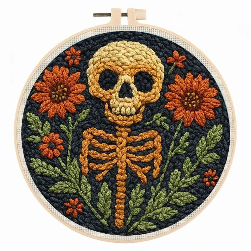 Kit Punch Needle Halloween — Broderie d'Automne à Créer Soi-Même
