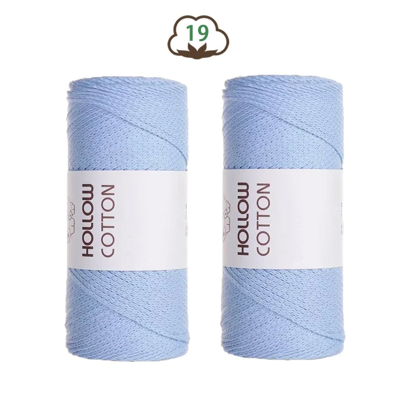 Fil de coton tubulaire — 2 pelotes de 150 g, la douceur du 100 % coton