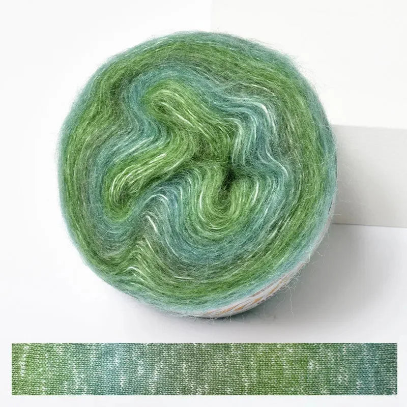Fil Effet Mohair Dégradé Arc-en-Ciel – Pelote 200 m | Crochet & Tricot