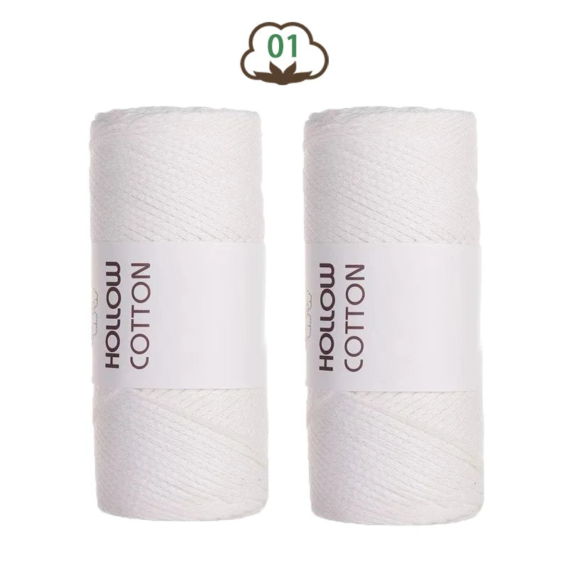 Fil de coton tubulaire — 2 pelotes de 150 g, la douceur du 100 % coton