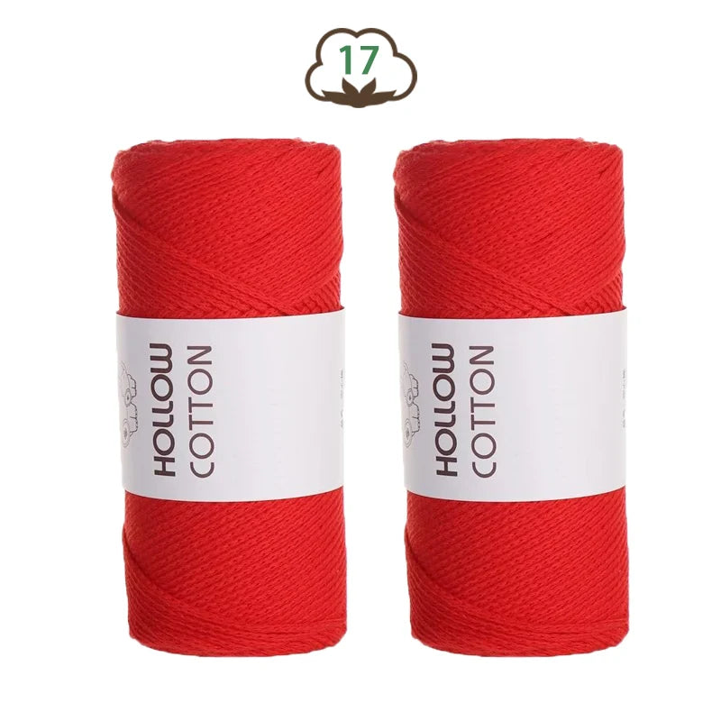Fil de coton tubulaire — 2 pelotes de 150 g, la douceur du 100 % coton